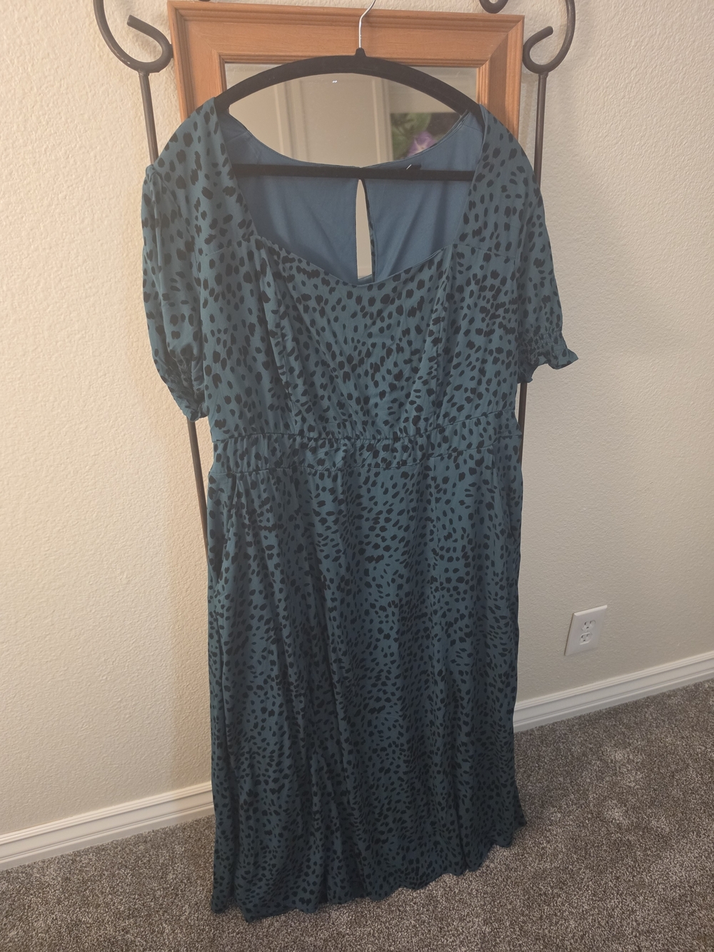 torrid Teal and Black Printed Maxi Dress W/ Pockets